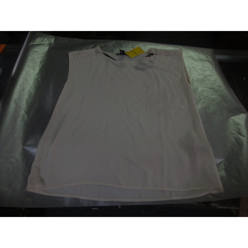 Forever 21 womens S cream sheer top shirt blouse NWT